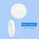 Hotel Size Soap, Round Facial 23 gr. 50 Bars per case, 2-inch Diameter White bar. Perfect for Airbnb, Travel, Guest, Vacation Fresh Choice