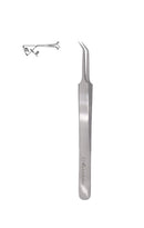 Alluring Silver Tweezers for Eyelash Extension for Volume Lashes 3D, 5D & 6D lashes 45 Deg Alluring