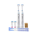 Triple Bristle GO | Portable AA Battery Sonic Toothbrush for Travel | Three Powerful Modes | Soft Nylon Bristles-Also for Autistic & Special Needs Adults and Kids | Triple Bristle GO Two Pack Triple Bristle Store