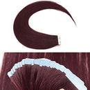 40 Pieces 100g Tape In Hair Extensions Real Human Hair Invisible Seamless Skin Weft Double Side Tape Remy Human Hair Hightlight Balayage Natural Long Straight For Women (16'',
