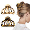 Shinowa Hair Clips, [2-Pack] Bohemian Tortoise Shell Hair Claw Clips Strong Hold Big Hair Jaw Clips for Thick Hair, Hair Accessories for Women Girls, Leopard Shinowa
