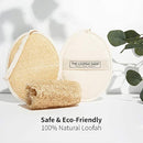 Bath Loofah Sponge, Exfoliating Body Scrubber, Shower Luffa for Men, Women and Kids Made of Eco-Friendly Natural Egyptian Loofah with Cotton Travel Pouch, 7" x 5.25" (2pack 4pcs) Infinity Warehouse