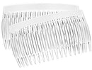 France Luxe 18 Tooth French Side Comb Pair - Clear France Luxe