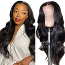 Body Wave Lace Front Wigs Human Hair for Black Woman Lace Closure Wigs 150% Density Brazilian Virgin Hair Glueless 4x4 Body Wave Wigs Pre Plucked with Baby Hair Natural Color (22 Inch) Heng Fan