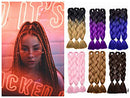 Benehair Jumbo Braiding Hair Black 24 inch Jumbo Braid Hair Extensions Jumbo Box Braids Crochet Hair Long for Women Kids DIY High Temperature Synthetic Fiber 1 Bundle Benehair