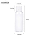 TrendBox 12 Pack Plastic Empty Bottles with Flip Cap for Shampoo, Lotions, Liquid Body Soap, Cream (2 oz / 60 ml) TRENDBOX