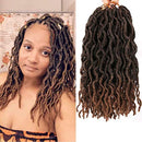 LEEONS 12 in Boho Locs Wavy Faux Locs Crochet Synthetic Braiding Hair Locs Crochet Hair Pre-loop Crochet Braids Soft Curly Faux Locs Hair Extensions Braids Dreadlocks 6Packs/Lot 20Roots/PCS(12inch,