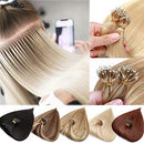 Nano Ring Hair Extensions Human Hair Nano Beads Pre Bonded Hairpieces Nano Tip Cold Fushion Tipped Remy Hair for Highlight Highlighted 50 Individual Strands 50g 20 Inch