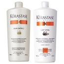 Kerastase Nutritive Bain Satin 2 & Lait Vital Duo Liter 34 oz Pumps KERASTASE