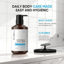 Antifungal Body Wash Treatment with Scrubber - Antibacterial Wash for Jock Itch, Ringworm, Tinea & Foot Odor – Medicated Skin Relief Cleanser Gel with Tea Tree Oil & Tolnaftate for Men and Women Infinity Warehouse
