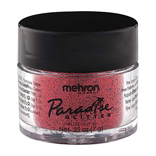 Mehron Makeup Paradise AQ Glitter (.25 oz) (RED) Mehron