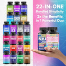 Forever Young Set with Liposomal NAD, Nicotinamide Riboside, Magnesium, Resveratrol, Lion's Mane, Collagen Peptides Types I, II, III, V and X, Biotin & Keratin, Hyaluronic Acid, Zinc, Quercetin Infinity Warehouse