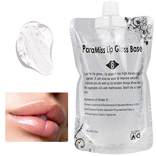 Lip Gloss Base 10 Ounce (350 ML) PARAMISS Moisturize Lip Gloss Base for Making Your Own Lip Glaze , Diy Lip Plumper Making Organic Diy lip Glow Diy clear lip gloss (B) PARAMISS