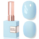 Double Rhythm 0.5 Oz Gel Nail Polish Neutral Natural Same Color Same Bottle Translucent Light Milky Pastel 15ML Manicure French Design Art DIY at Home (Pearl Green-B1146) Infinity Warehouse