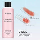 Morovan 2 in 1 Formula(Poly Nail Extension Gel Slip Solution+Professional Nail Cleanser) 8oz Nail Polish Remover 240ml Lint-free Liquid Slip Solution Morovan Store