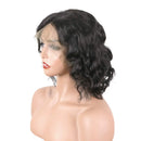 BLY Human Hair Wigs Lace Front 4x4 Closure Bob Wigs Body Wave Virgin Hair 10 Inch 150% Density Pre Plucked with Baby Hair Natural Color For Black Women BLY Store