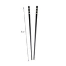 Set of 2 Hair Sticks with 3 Diamonds Chopsticks - Black Motique Accessories