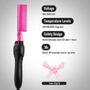 Electric Hot Comb for Wigs,Hot Comb Electric, Straightening Comb,Pink Hot Comb, Plug in Hot Comb,Hot Comb Hair Straightener for Black Hair,Hot Hair Comb for Hair LEEONS
