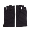 VOLLUCK 1 Pairs Anti-UV Shield Glove, UPF50+ Fingerless UV Protection Glove for UV and LED Manicure Lamps Dryer Nail Art Skin Care Glove (Black) VOLLUCK