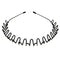 Metal Hair Bands for Men Women's Headbands Beauty Care, Unisex Black Wavy Spring Sports for Men's Hair Band Hoop Clips Women Accessories Simple Elastic Non Slip Wide Headwear Bandeau Outdoors (1 pack) Lofuanna