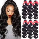 Hermosa Hair Body Wave Brazilian Hair Weave 3 Bundles Grade 9A Unprocessed Virgin human Hair Bundles 18 20 22inch Black Color Hermosa
