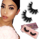 GOO GOO Mink Lashes 16mm Bushy Siberian Mink Fur False Eyelashes Hand Made Strips Real 3D Mink Eyelashes Natural Soft Curl Fake Eyelashes Reusable Make Up Eyelahses 1 Pair GOO GOO