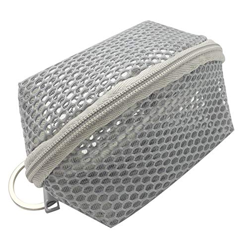 HEYNA Q Mini Beauty Mesh Makeup Sponge bag | Blender Sponge Travel Case | Small Cosmetic Travel Toiletry Bag | Zippered Carrying Pouch with Keychain for Puff Lipstick Storage Organizer Portable HEYNA Q