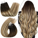 Microlink Hair Extensions Human Hair,Ugeat 24 Inch Micro Loop Hair Extensions