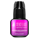 STACY LASH Lightning Speed Eyelash Extension Glue 10ml/0.34 fl.oz / 0.3 Sec Dry/Retention – 6-8 Weeks/Extra Strong Black Adhesive/Lash Tech Supplies Infinity Warehouse