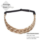 Benehair Braid Headband Chunky Braided Hair Band for Women Kids Synthetic Plaited Hairband Braiding Hairpiece Classic Wide Elastic Stretch Hairband 5 Strands Medium Size Blonde Mixed