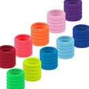 Cotton Hair Ties, IKOCO 50Pcs Seamless Hair Bands Ponytail Holders Thick Hair No Damage Hair Ties for Women IKOCO