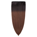 16 Inch Clip in Hair Extensions 100% Human Hair 65g Thin Standard Weft 8 Pcs 18 Clips Ombre Human Hair Clip on Hairpieces Soft Long Straight Hair for Women 2 Tones