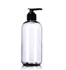 8oz Plastic Clear Bottles (6 Pack) BPA-Free Squeeze Containers with Pump Cap, Labels Included Aromine