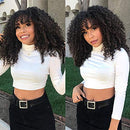 Water Short bob Wigs with Bangs Brazilian Virgin Human Hair Wigs None Lace Front Wigs With Bangs 130% Density Glueless Machine Made Wigs For Black Women 12 Inch¡­ Beafay Hair
