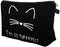 Cosmetic Bag for Women,Loomiloo Adorable Roomy Makeup Bags Travel Waterproof Toiletry Bag Accessories Organizer Cute Gifts (black cat 51294) LOOMILOO Store