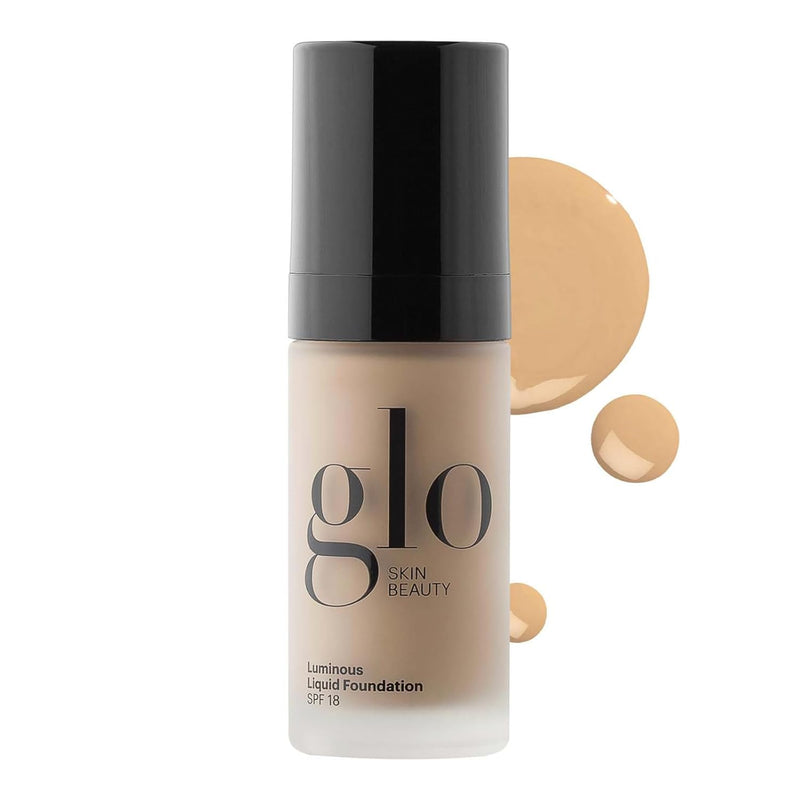 Glo Skin Beauty Luminous Liquid Mineral Foundation Makeup with SPF 18 (Café) - Improves Uneven Skin Tone, Smooths & Corrects Imperfections, Sheer to Medium Coverage, Dewy Finish Infinity Warehouse