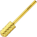 USA Pana 3/32" Safety Nail Carbide - Smooth Round Top Large Barrel Head for Electric Dremel Drill Machine - Grit Size: (4XC, 3XC, 2XC, XC, C, M, F, XF) (Double Coarse (2XC) GOLD) PANA