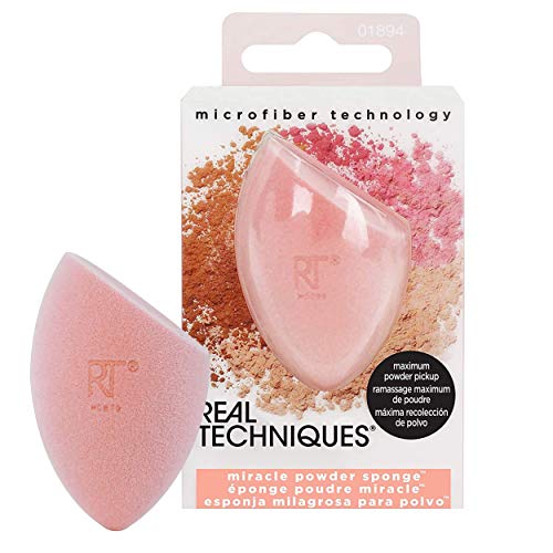 Real Techniques Beauty Makeup Blender Miracle Complexion and Makeup Power Sponge Set, For CC Cream Foundation, Orange & Pink, For Makeup Blending & Application, 2 Count Real Techniques