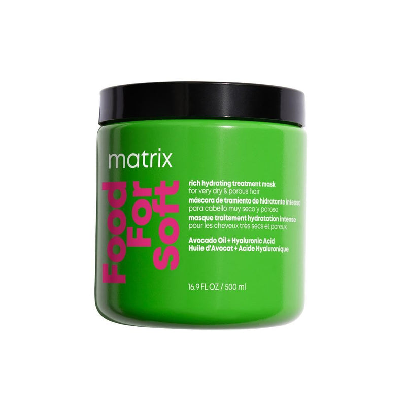 Matrix Food For Soft Rich Hydrating Treatment Mask For Dry and Brittle Hair - Moisturizes, Softens and Smooths, With Avocado Oil & Hyaluronic Acid, 16.9 Fl Oz Infinity Warehouse