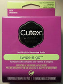 Cutex Care Swipe and Go Nail Polish Remover Pads, 10 Count Cutex