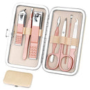 Manicure Set, Women Grooming kit, Pedicure Kit, Nail Clippers, Professional Grooming Kit, Nail Tools Gift 8 In 1 with Luxurious Travel Case For Men and Women Gifts Friends Parents Aceoce