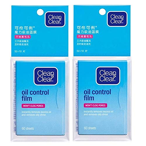 Beauty Kate Compatible Oil Control Film Blotting Paper Replacment for Clean & Clear Oil-absorbing Sheets, 60 Sheets (Pack of 2) Beauty Kate