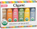 Cliganic USDA Organic Lip Balm Set (4 Packs of 6 Tubes), 100% Natural Moisturizer for Cracked & Dry Lips Cliganic