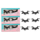 SY SHUYING 20mm Mink Lashes 3D Real Mink Eyelashes Wispy Cross False Eyelashes 6D Fluffy Dramatic Long Thick Soft Reusable Fake Eye Lashes (3 Pairs, Doll) SY SHUYING