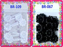 Tara Girls Self Hinge Plastic Bow Hair Barrettes Selection Pack Of 2 (BR67-109) Tara