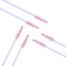 100 PCS Mascara Brushes Disposable Eyelash Brushes Eye Lash Eyebrow Applicator Cosmetic Makeup Brush Tool (White-Pink) Elisel