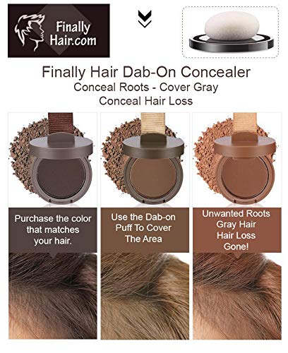 Finally Hair Waterproof Auburn Dab-on Hair Fibers & Hair Loss Concealer, Hairline Creator, Eye Brow Enhancer, and Beard Filler. Dab-on Hair Fiber Cream (Auburn)