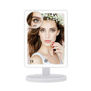 Makeup Vanity Mirror with 3 Color Lighting, COSMIRROR Lighted Makeup Mirror with 72 LED Lights and 10X Magnifying Mirror, Dual Power Supply, 180 Degree Rotation Cosmetic Tabletop Light up Mirrors COSMIRROR