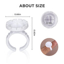 BEYELIAN Glue Rings, 100 Pcs Lash Glue Cups, Lash Extension Supplies, Lash Glue Holder for Volume Lashes Fan BEYELIAN