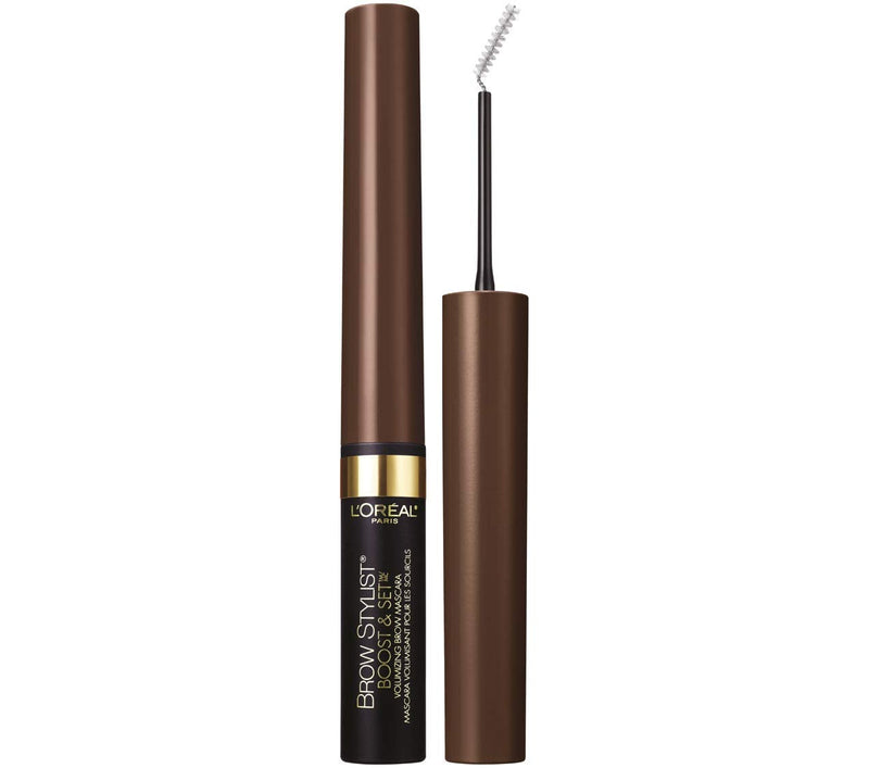 L'Oreal Paris Cosmetics Brow Stylist Boost and Set Brow Mascara, Dark Brunette, 0.1 Fluid Ounce L'Oreal Paris